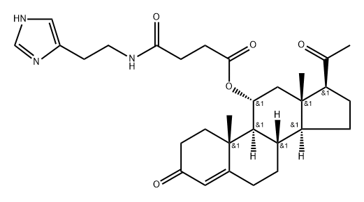 progesterone 11-hemisuccinate-(2-iodohistamine) Struktur