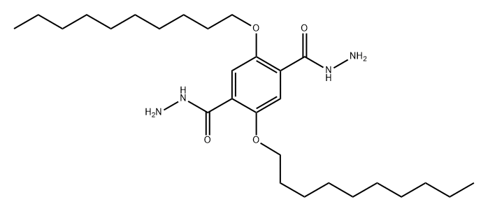 1,4-Benzenedicarboxylic acid, 2,5-bis(decyloxy)-, 1,4-dihydrazide Struktur