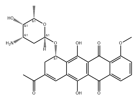 9,10-anhydrodaunorubicin Struktur