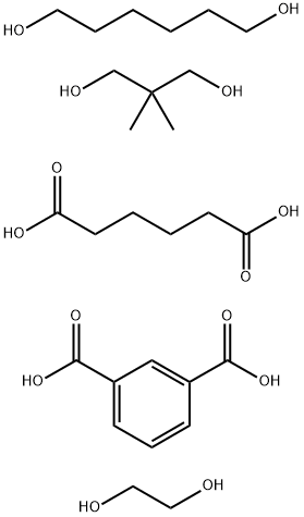 Isophthalic acid, adipic acid, ethylene glycol, neopentyl glycol, 1,6-hexanediol polymer Struktur