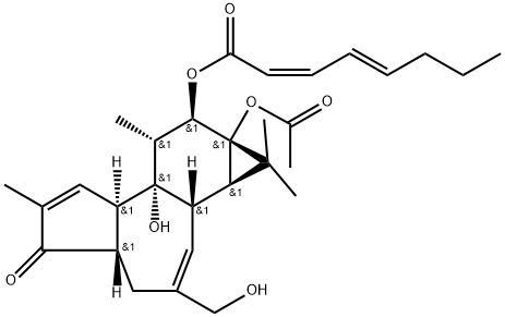 12-O-2Z-4E-OCTADIENOYL-4-DEOXYPHORBOL-13-ACETATE Struktur