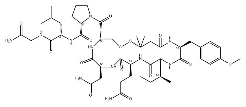 oxytocin, 1-desaminopenicillamyl-MeO-Tyr(2)- Struktur