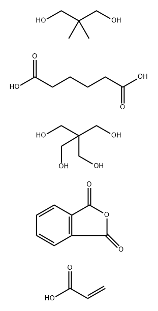 Hexanedioic acid, polymer with 2,2-bis(hydroxymethyl)-1,3-propanediol, 2,2-dimethyl-1,3-propanediol, 1,3-isobenzofurandione and 2-propenoic acid Struktur