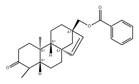 17-Norkaur-15-en-3-one, 13-[(benzoyloxy)methyl]-, (8β,13β)- (9CI) Struktur