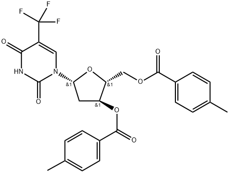 ThyMidine, α,α,α-trifluoro-, 3',5'-bis(4-Methylbenzoate) Struktur