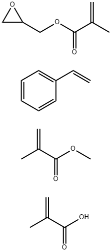 2-Methyl-2-propenoic acid polymer with ethenylbenzene, methyl 2-methyl-2-propenoate and oxiranylmethyl 2-methyl-2-propenoate Struktur