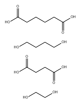 Hexanedioic acid, polymer with butanedioic acid, 1,4-butanediol and 1,2-ethanediol Struktur