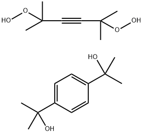 1,4-Benzenedimethanol, alpha1,alpha1,alpha4,alpha4-tetramethyl-, compd. with 1,1'-(1,1,4,4-tetramethyl-2-butyne-1,4-diyl)bis(hydroperoxide) (1:1) Struktur