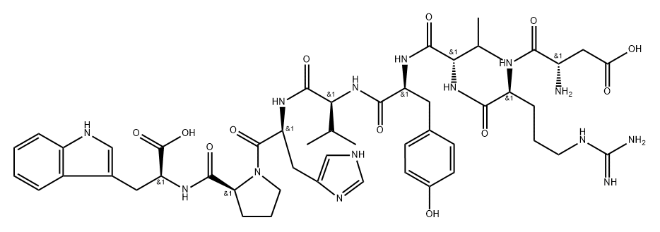 angiotensin II, Val(5)-Trp(8)- Struktur