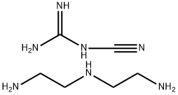 Guanidine, cyano-, polymer with N-(2-aminoethyl)-1,2-ethanediamine, hydrochloride Struktur