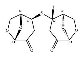 .beta.-D-erythro-Hexopyranos-2-ulose, 4,4-thiobis1,6-anhydro-3,4-dideoxy- Struktur