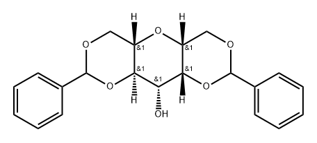 L-glycero-D-galacto-Heptitol, 2,6-anhydro-1,3:5,7-bis-O-(phenylmethylene)- Struktur