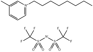 N-octyl-3-metylpyridinium bis((trifluoromethyl)sulfonyl)imide Struktur