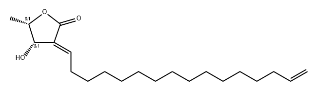 (3R,4S,2E)-2-Hexadec-15-enylidene)-3-hydroxy-4-methylbutanolide Struktur