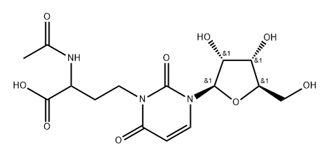 3-(3-Acetamido-3-carboxypropyl)uridine Struktur