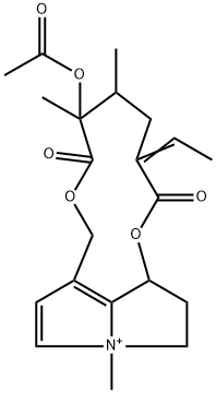 Senecionanium, 12-(acetyloxy)-3,8-didehydro-4-methyl-11,16-dioxo-, (12β,15E)- (9CI) Struktur