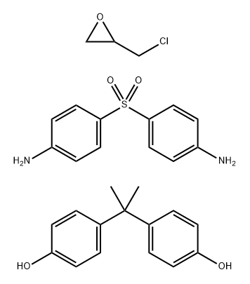 Bisphenol A-epichlorohydrin-4,4''-sulfonylbis-(benzamine) coplymer Struktur