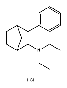 Bicyclo[2.2.1]heptan-2-amine, N,N-diethyl-3-phenyl-, hydrochloride (1:1) Struktur