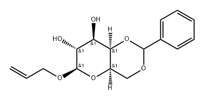 β-D-Galactopyranoside, 2-propen-1-yl 4,6-O-(phenylmethylene)- Struktur