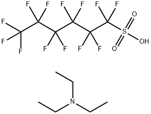 1-Hexanesulfonic acid, 1,1,2,2,3,3,4,4,5,5,6,6,6-tridecafluoro-, compd. with N,N-diethylethanamine (1:1) Struktur