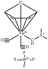 dicarbonylcyclopentadienyl(dimethylsulfoniummethylide)iron Struktur