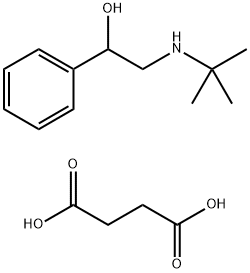 2-Tertiobutylamino-1-phenyl-1-ethanol hemisuccinate [French] Struktur