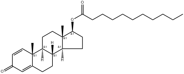 Androsta-1,4-dien-3-one, 17-[(1-oxoundecyl)oxy], (17β)- Struktur