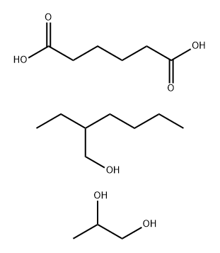 Hexanedioic acid, polymer with 1,2-propanediol, 2-ethyl-1-hexanol-terminated Struktur