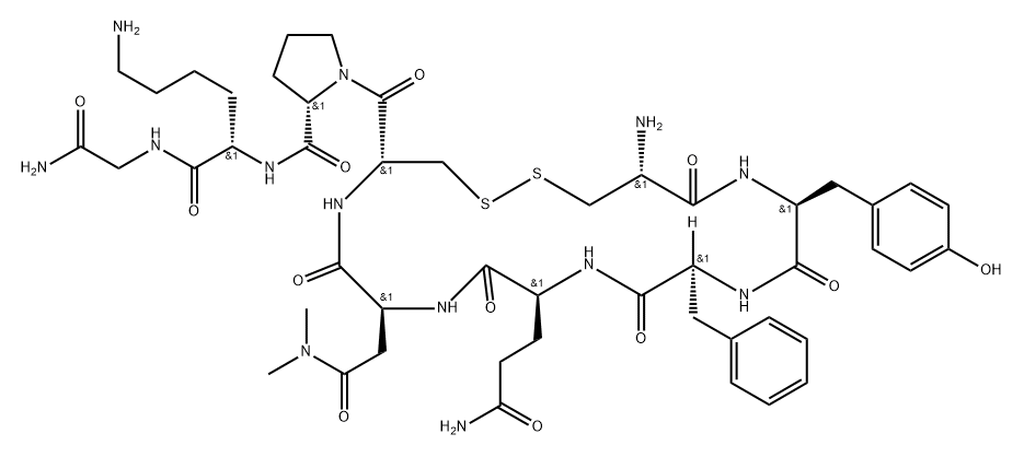 vasopressin, (5-(N(4),N(4)-dimethyl-Asn)-8-Lys)- Struktur