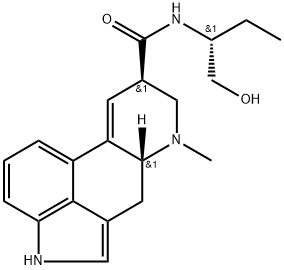 Ergoline-8-carboxamide, 9,10-didehydro-N-[(1R)-1-(hydroxymethyl)propyl]-6-methyl-, (8β)- Struktur