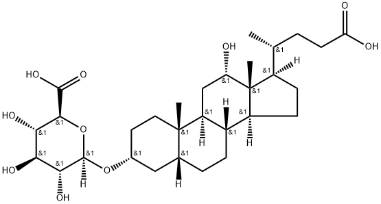 (3a,5b,12a)-23-carboxy-12-hydroxy-24-norcholan-3-yl b-D-glucopyranosiduronic acid Struktur