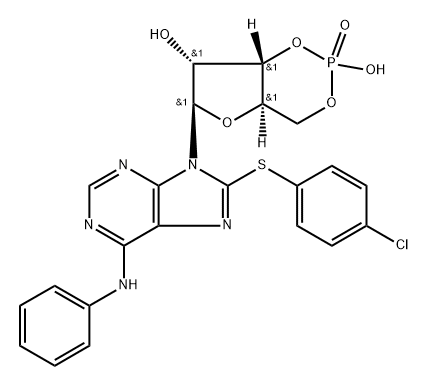 8-CPT-6-Phe-cAMP Struktur