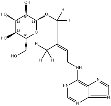 [2H5]trans-ZEATIN-O-GLUCOSIDE (D-ZOG) Struktur