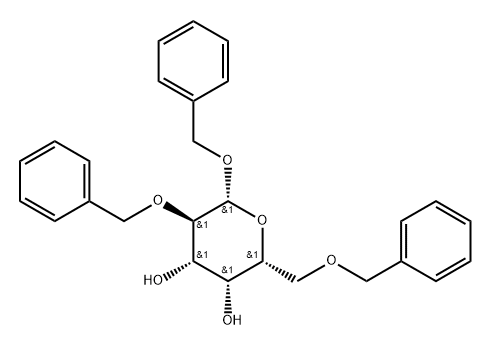 β-D-Galactopyranoside, phenylmethyl 2,6-bis-O-(phenylmethyl)- Struktur