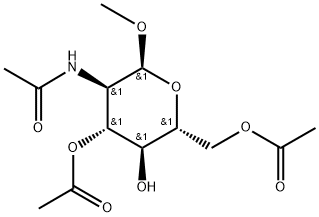 Methyl 2-acetamido-3,6-di-O-acetyl-2-deoxy-α-D-glucopyranoside Struktur