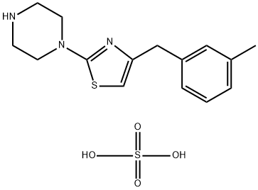 ((Methyl-3 benzyl)-4 thiazolyl-2)-1 piperazine hemisulfate hemihydrate  [French] Struktur