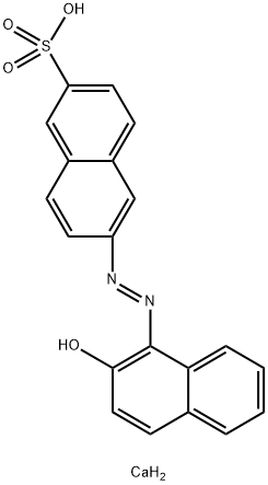 6-[(2-Hydroxy-1-naphthalenyl)azo]-2-naphthalenesulfonic acid, calcium salt (2:1) Struktur