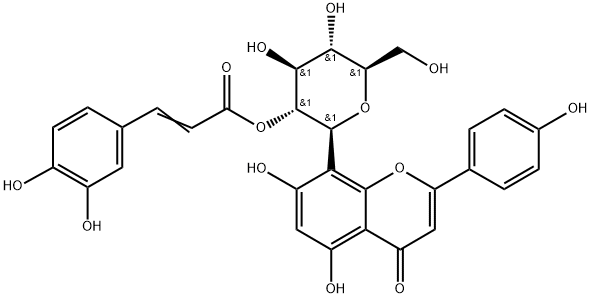 Orientin 2''-O-p-trans-couMarate Struktur