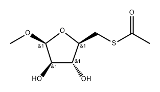 ba-L-Arabinofuranoside, methyl 5-thio-, 5-acetate (9CI) Struktur