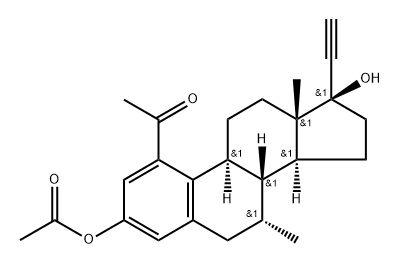 1,3-diacetyl-17 alpha-ethinyl-7 alpha-methyl-1,3,5(10)estratriene-17,3-ol Struktur