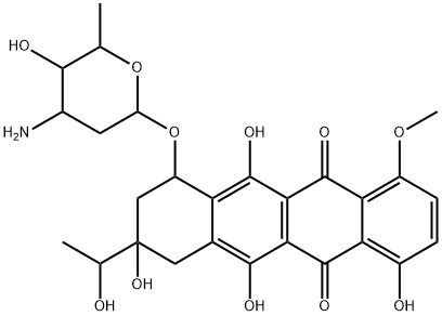 1-hydroxy-13-dihydrodaunomycin Struktur