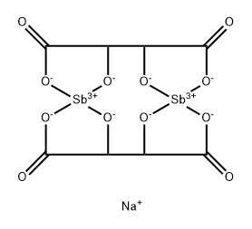 Butanedioic acid, 2,3-dihydroxy-, antimony complex, (R*,R*)- Struktur