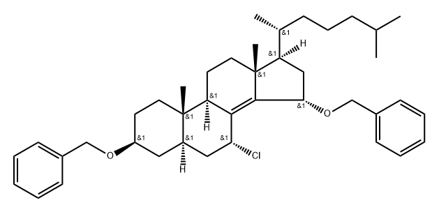 7α-Chloro-3β,15α-bis(benzyloxy)-5α-cholest-8(14)-ene Struktur