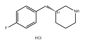 Piperidine, 3-[(4-fluorophenyl)methyl]-, hydrochloride (1:1), (3R)- Struktur