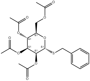 α-D-Mannopyranoside, phenylmethyl 1-thio-, 2,3,4,6-tetraacetate Struktur