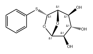 .beta.-D-Glucopyranose, 1,6-anhydro-6-C-(phenylthio)-, (R)- Struktur