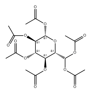 .beta.-D-gluco-Hexodialdo-1,5-pyranose, 6-hydrate, hexaacetate Struktur