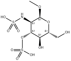 methyl-2-deoxy-2-sulfamino-alpha-D-glucopyranoside 3-sulfate Struktur