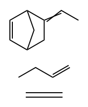 Bicyclo[2.2.1]hept-2-ene, 5-ethylidene-, polymer with 1-butene and ethene Struktur