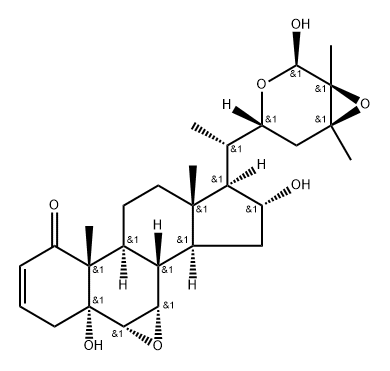 (22R,24S,25S,26R)-6α,7α:22,26:24,25-Triepoxy-5,16α,26-trihydroxy-5α-ergost-2-en-1-one Struktur